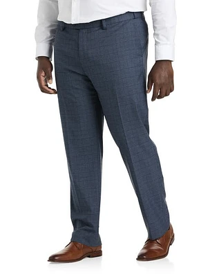 Oak Hill by DXL Windowpane Suit Pants Blue at Nordstrom, X