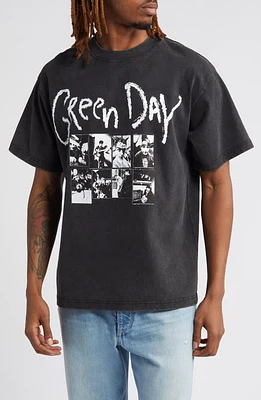 TRUST THE UNIVERSE Green Day Cotton Graphic T-Shirt Black at Nordstrom,