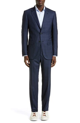 ZEGNA Prince of Wales Plaid Centoventimila Wool Suit Navy at Nordstrom, Us