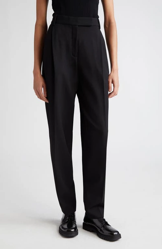 PARTOW Bacall Cotton Twill Pants Black at Nordstrom,