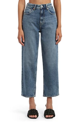 Mavi Jeans Savannah High Waist Crop Relaxed Straight Leg Indigo Blue Recycled at Nordstrom, X 29