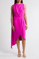 Black Halo Janella Side Drape Sheath Dress Vibrant Pink at Nordstrom,