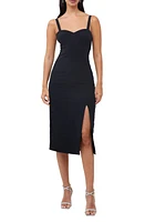 French Connection Echo Lace Trim Crepe Cocktail Sheath Dress in 01-Blackout at Nordstrom, Size 6