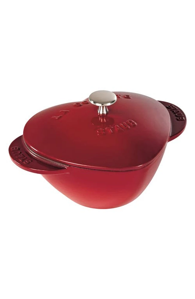 Staub 1.75-Quart Enameled Cast Iron Heart Baking Dish in Cherry at Nordstrom