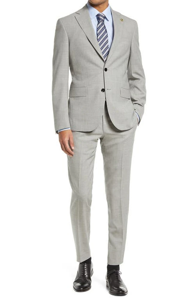 Ted Baker London Ralph Extra Slim Fit Wool Suit in Light Grey at Nordstrom, Size 44 Regular