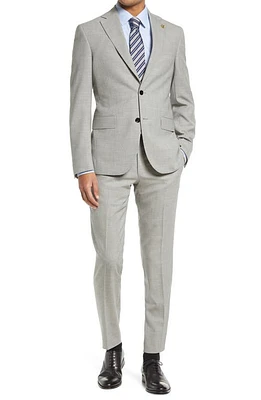 Ted Baker London Ralph Extra Slim Fit Wool Suit in Light Grey at Nordstrom, Size 44 Regular