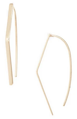 Lana Flat Geometric Threader Hoop Earrings in Yellow at Nordstrom