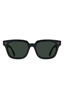 RAEN Phonos Polarized Square Sunglasses in Recycled Black/Green Polar at Nordstrom