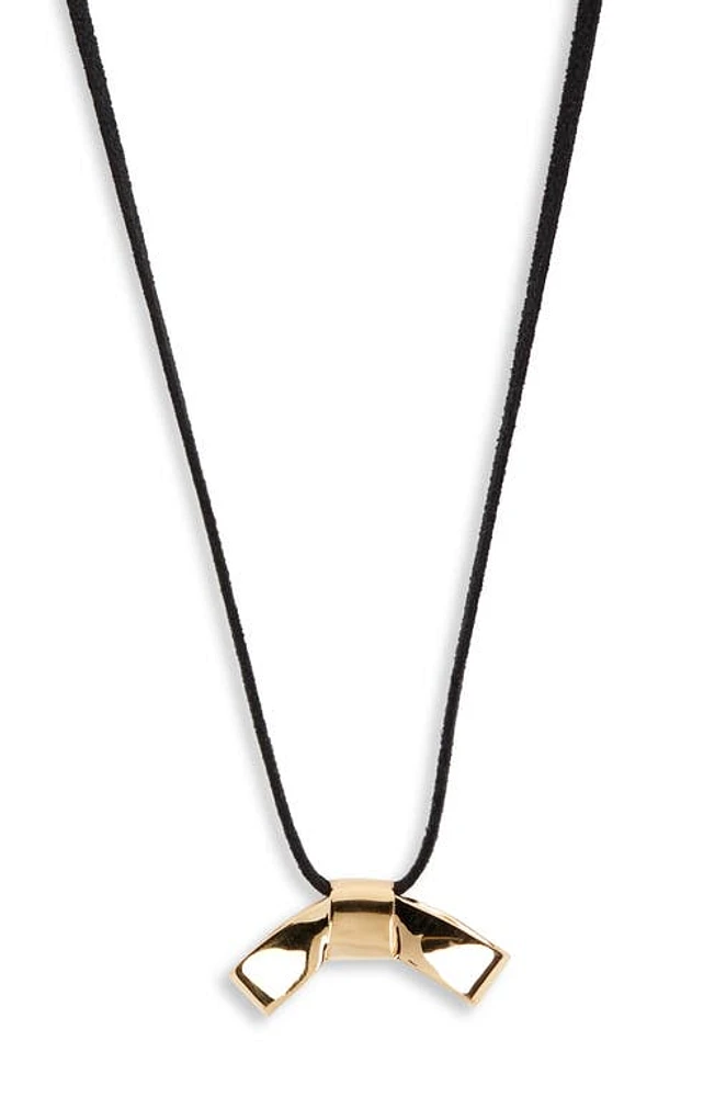 Annika Inez Petite Cravat Pendant Necklace in Gold at Nordstrom