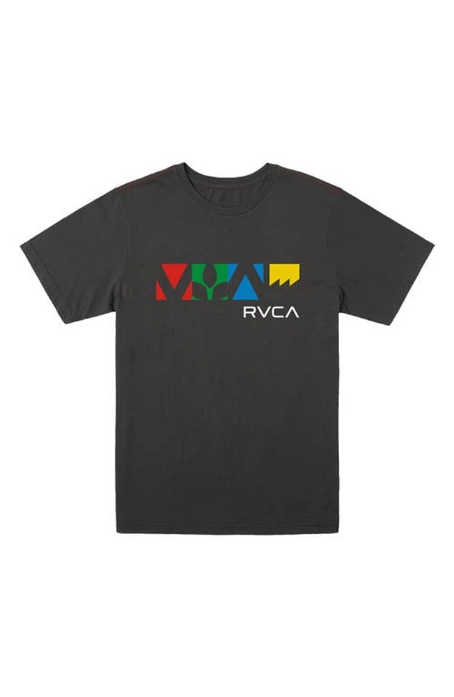 RVCA Primary Graphic T-Shirt Pirate Black at Nordstrom,