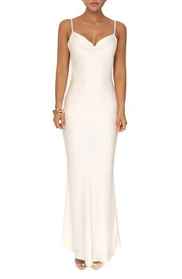 JLUXLABEL Down The Aisle Satin Gown White at Nordstrom,