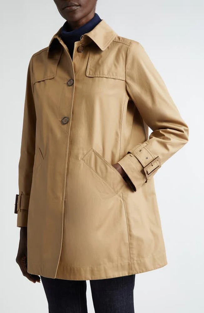 Herno Delon Cotton Twill Trench Jacket Camel at Nordstrom, Us