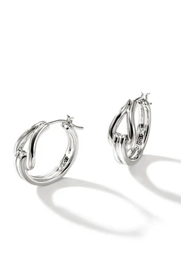 John Hardy Medium Surf Hoop Earrings in Silver at Nordstrom