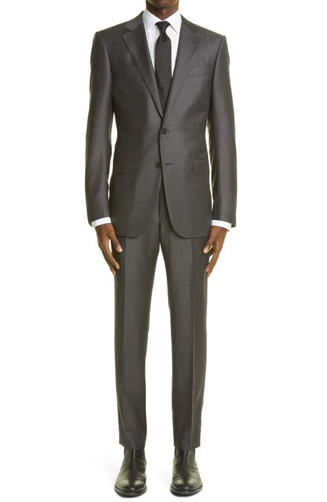 ZEGNA Classic Fit Grey Wool Suit Dark at Nordstrom, Us