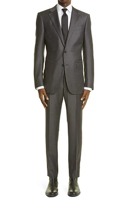 ZEGNA Classic Fit Grey Wool Suit Dark at Nordstrom, Us