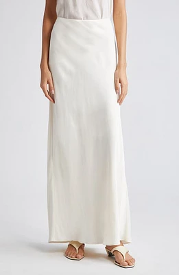 Róhe Satin Maxi Skirt in Cream at Nordstrom, Size 12 Us