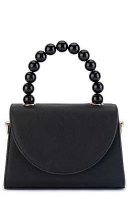 Olga Berg Wendy Acrylic Bead Top Handle Bag in Black at Nordstrom