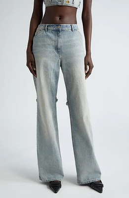 Courrèges Sailor Front Baggy Jeans Light Blue Wash at Nordstrom, Us