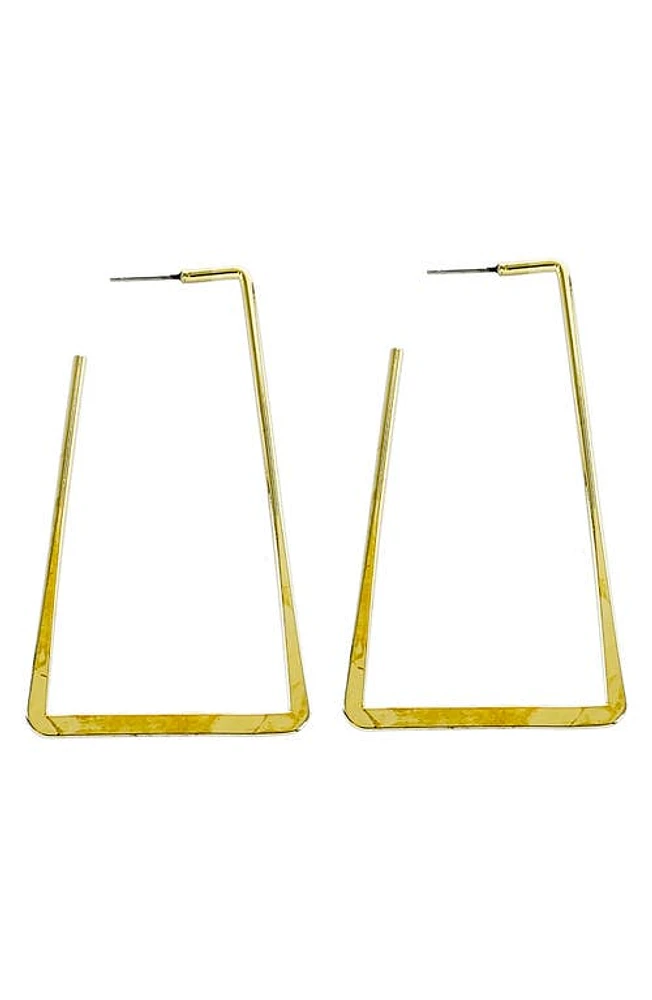 Panacea Rectangle Hoop Earrings in Gold at Nordstrom