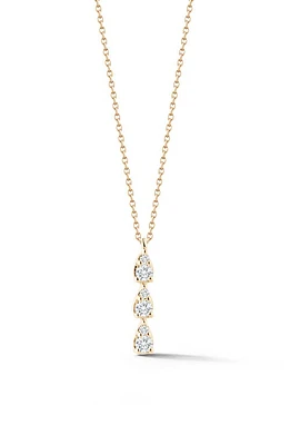 Dana Rebecca Designs Sophia Ryan Triple Diamond Drop Necklace in Yellow Gold at Nordstrom, Size 18 In