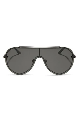 DIFF Imani 139mm Gradient Shield Sunglasses in Black /Grey at Nordstrom