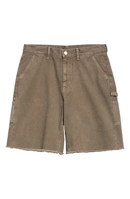 John Elliott Cutoff Canvas Work Shorts Brown at Nordstrom,