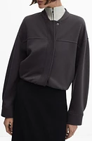 MANGO Seamed Knit Bomber Jacket at Nordstrom,