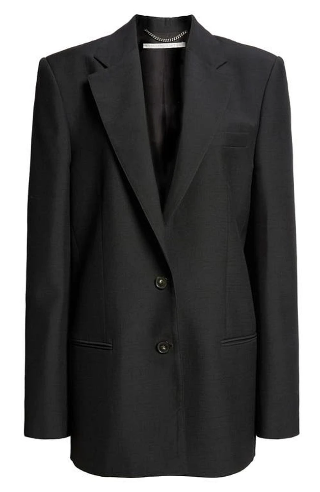 Stella McCartney Oversize Wool Blazer 1000 Black at Nordstrom, Us