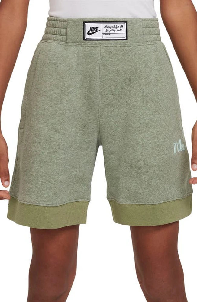 Nike Kids' Culture of Basketball Shorts in Alligator/Htr/Mint at Nordstrom, Size Xl