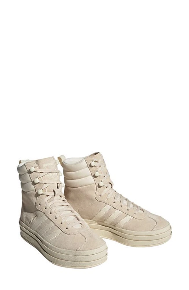 adidas Gazelle High Top Sneaker in White/White/Wonder White at Nordstrom, Size 8