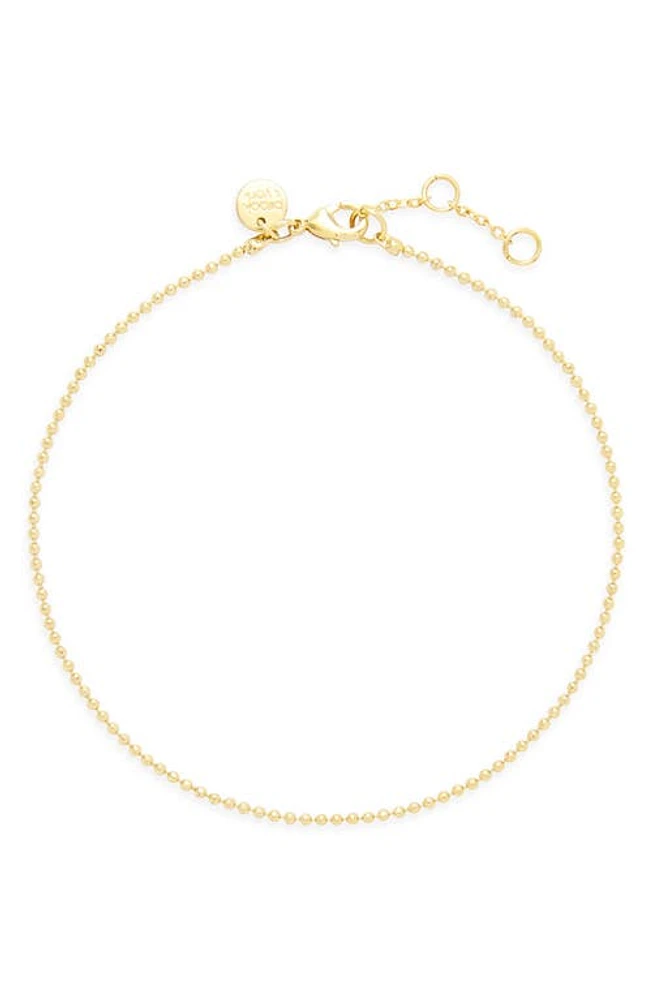 Brook and York Mae Bead Chain Anklet in Gold at Nordstrom