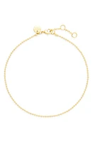 Brook and York Mae Bead Chain Anklet in Gold at Nordstrom