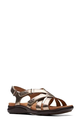 Clarks(r) Kilty Go Sandal Metallic at Nordstrom,