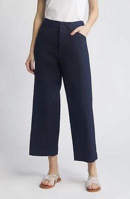 rag & bone Banks Linen Blend Crop Pants Salute at Nordstrom,