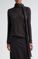 Paloma Wool Sulia Mohair & Alpaca Blend Funnel Neck Sweater Dark Grey at Nordstrom,