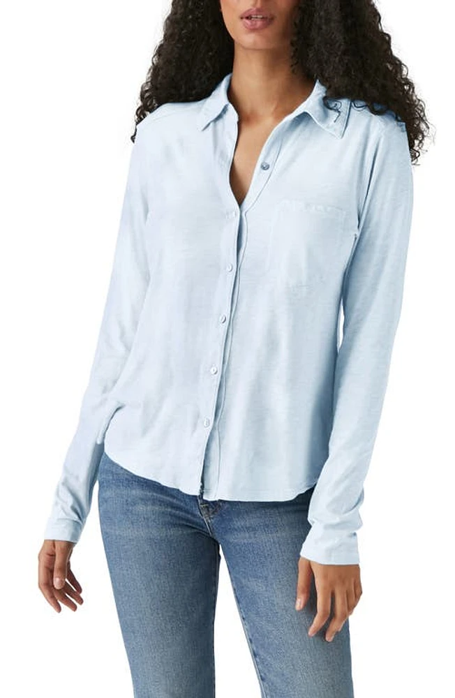 Michael Stars Ayla Slub Knit Button-Up Shirt at Nordstrom,