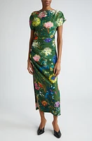 Lela Rose Floral Ruched Dress in Moss at Nordstrom, Size 16