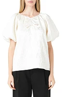 Endless Rose Crinkle Satin Top Cream at Nordstrom,