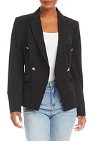 Karen Kane Double Breasted Blazer Black at Nordstrom,