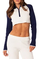 EDIKTED Jax Rib Crop Sweater Mix at Nordstrom,