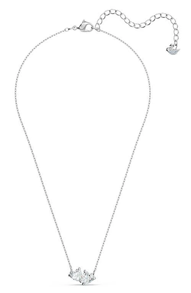 Swarovski Attract Soul Crystal Hearts Pendant Necklace in White at Nordstrom