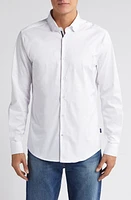 Stone Rose Solid White DryTouch Performance Button-Up Shirt at Nordstrom,