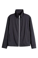 BOSS Hanry Stretch Virgin Wool Blend Jacket Dark Blue at Nordstrom,