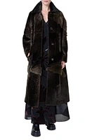 Akris Ruth Floral Patchwork Genuine Shearling Coat in 159 Moss at Nordstrom, Size 4