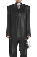 MUGLER Oversize Blazer with Attached Scarf Black at Nordstrom, Us