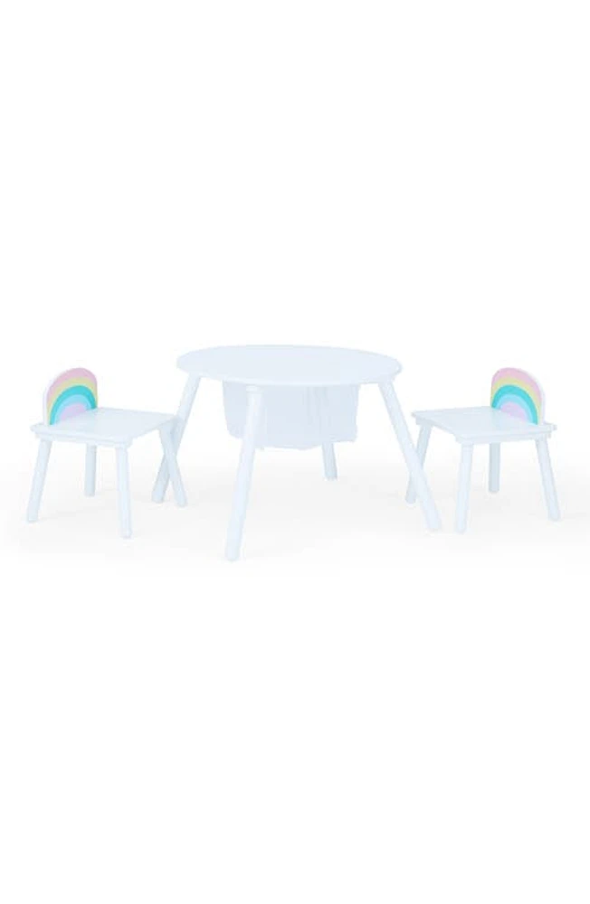 Teamson Kids Fantasy Fields Rainbow Table & Chairs Set in White at Nordstrom