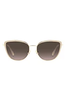 Kate Spade New York staci 56mm gradient cat eye sunglasses in Gold /Brown Gradient at Nordstrom