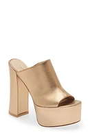 Stuart Weitzman Skyhigh 145 Platform Slide Sandal Gold. at Nordstrom,