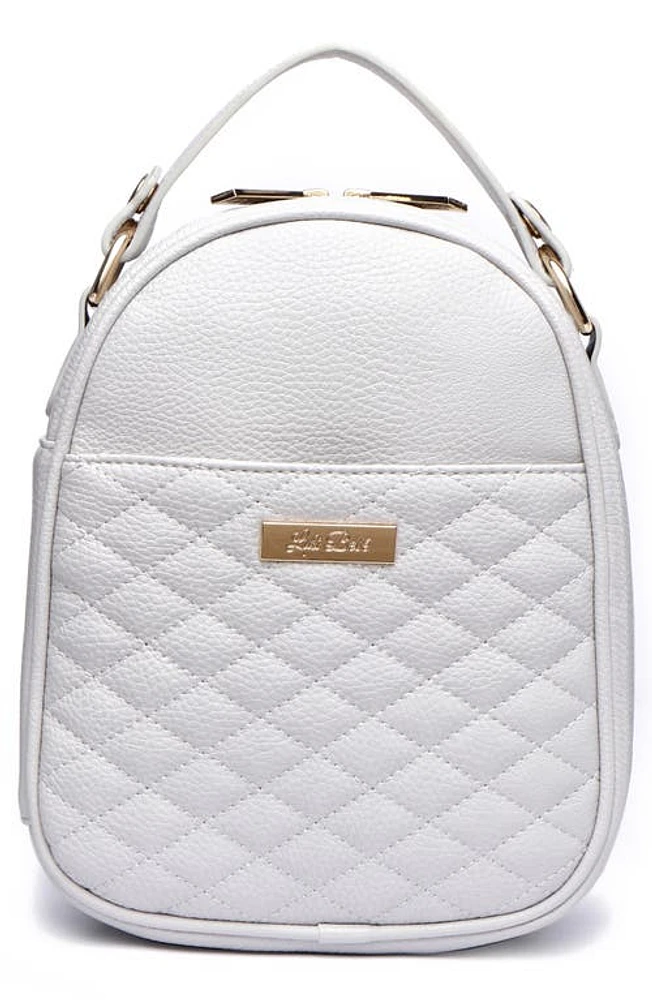 Luli Bebé Monaco Faux Leather Snack Bag in Stone Grey at Nordstrom