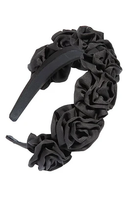 L. Erickson Camille Floral Headband in Black at Nordstrom